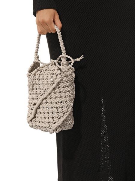 Плетеная сумка шоппер Yuzefi серая