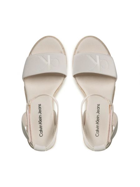 Sandalias de cuero Calvin Klein blanco