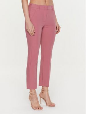 Slim fit kalhoty Weekend Max Mara růžové