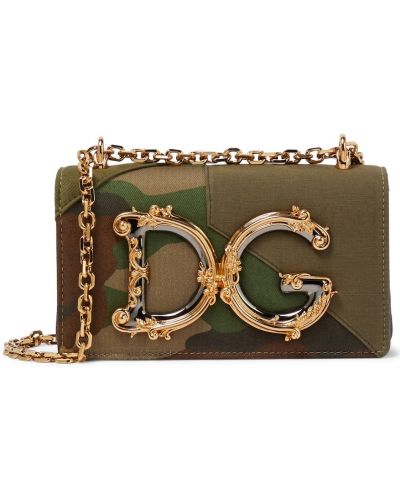 Камуфлажни чанта за ръка Dolce&gabbana зелено