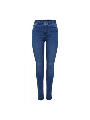Skinny jeans mit geknöpfter mit reißverschluss Only blau