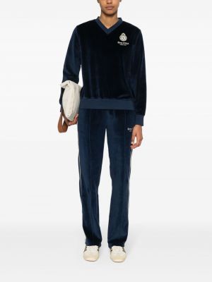 Veliūrinis džemperis Sporty & Rich mėlyna