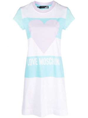 Рокля с принт със сърца Love Moschino