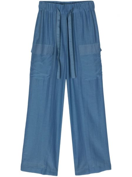 Pantaloni cargo cu croială lejeră Semicouture albastru