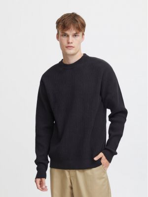 Пуловер Solid черно
