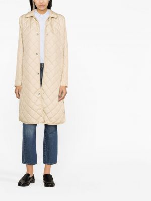 Dygsniuotas paltas Lauren Ralph Lauren smėlinė