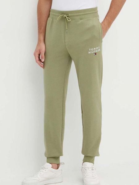 Zielone spodnie sportowe Tommy Hilfiger