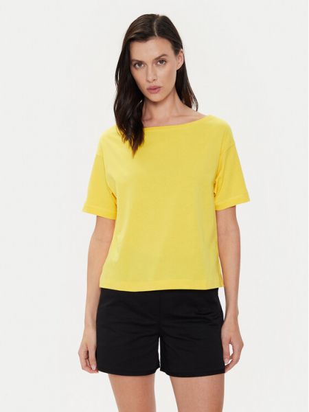 Relaxed fit marškinėliai Sisley geltona