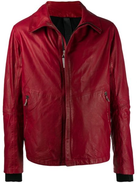 Kožená bunda na zip Isaac Sellam Experience červená