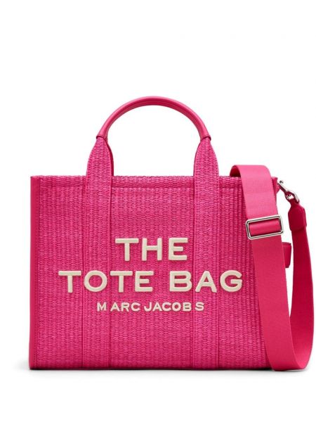 Pletena nakupovalna torba Marc Jacobs roza
