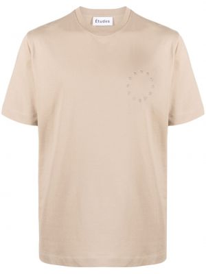 Stern t-shirt mit stickerei études beige