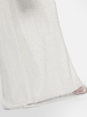 Мрежеста макси рокля Max Mara бяло