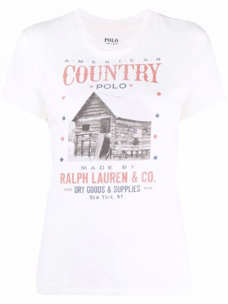 Camisa con cremallera con estampado de tela jersey Polo Ralph Lauren marrón
