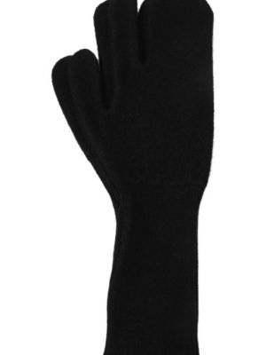 Шерстяные перчатки Mm6 черные