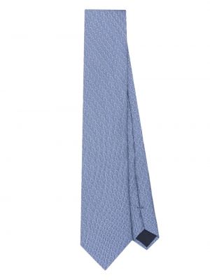 Μεταξωτή γραβάτα ζακάρ Corneliani μπλε