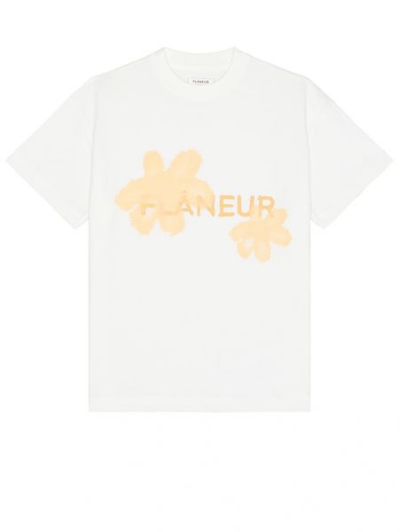 T-shirt a fiori Flâneur bianco