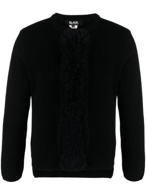 Sweter z futerkiem Black Comme Des Garçons czarny