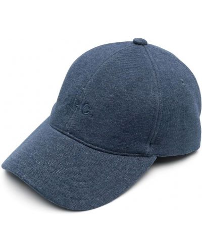 Brodert cap A.p.c. blå