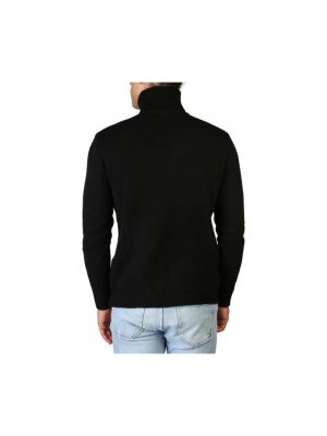 Jersey cuello alto de cachemir con cuello alto de tela jersey Cashmere Company negro