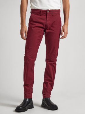 Pantaloni chino Pepe Jeans roșu