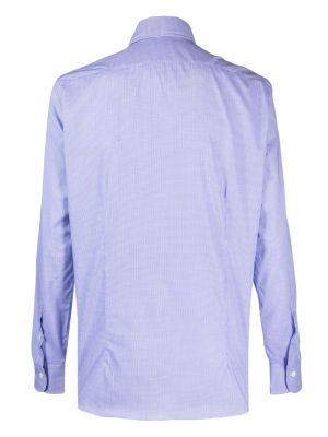 Rūtainas kokvilnas krekls Mazzarelli zils