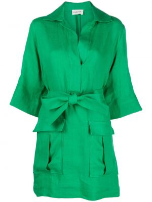 Ľanové šaty P.a.r.o.s.h. zelená