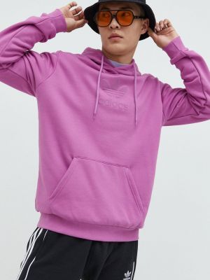 Hanorac cu fermoar din bumbac Adidas Originals roz