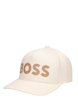 Gorra de algodón Boss blanco