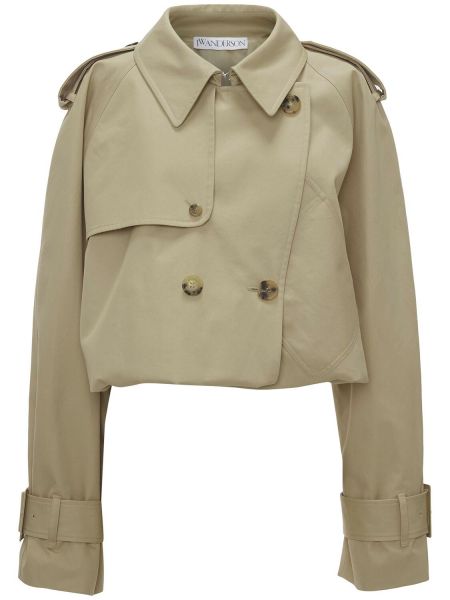 Bomull frakk med belte Jw Anderson beige