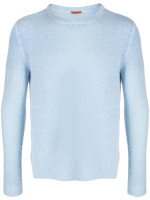 Pull en laine mérinos col rond Barena bleu