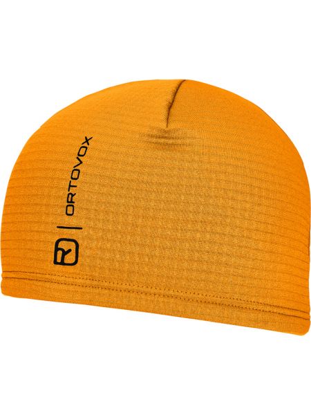 Флисовая шапка с сеткой Ortovox оранжевая