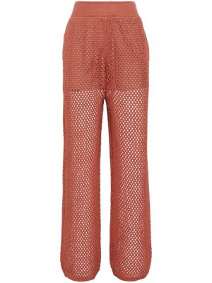 Плетени панталон Brunello Cucinelli оранжево
