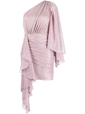 Drapiruotas mini suknele Patbo rožinė