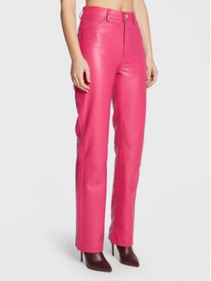 Kožené kalhoty Remain růžové