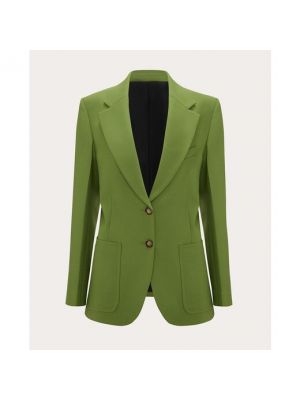 Chaqueta de lana con bolsillos Victoria Beckham verde