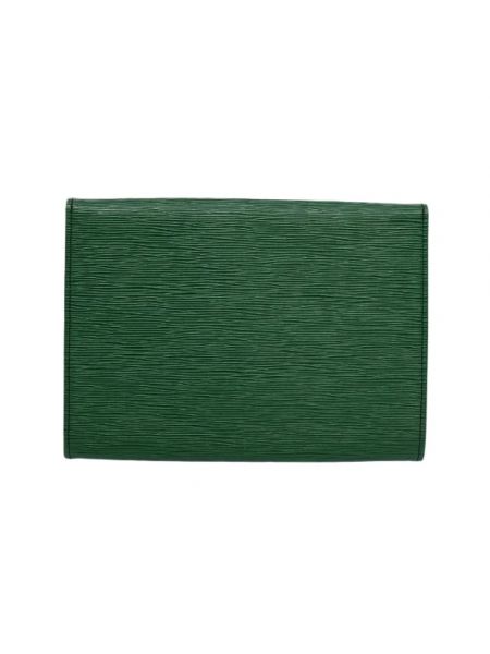 Bolso clutch de cuero Louis Vuitton Vintage verde