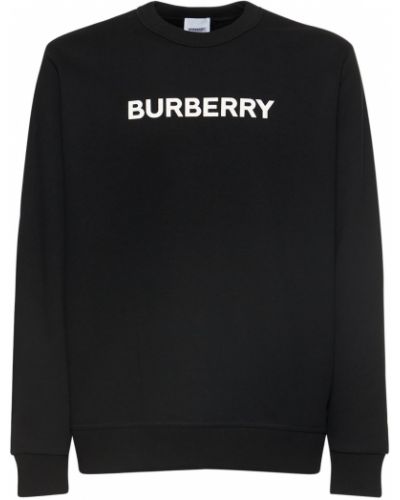 Βαμβακερός φούτερ από ζέρσεϋ Burberry μαύρο