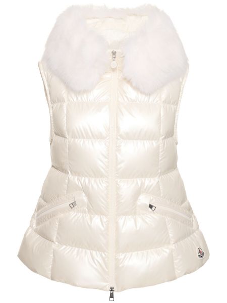 Ned nylon pelsvest Moncler hvit