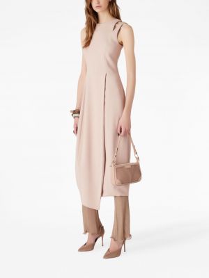 Midi šaty Giorgio Armani růžové