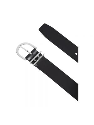 Cinturón con lazo de cuero con hebilla Calvin Klein negro