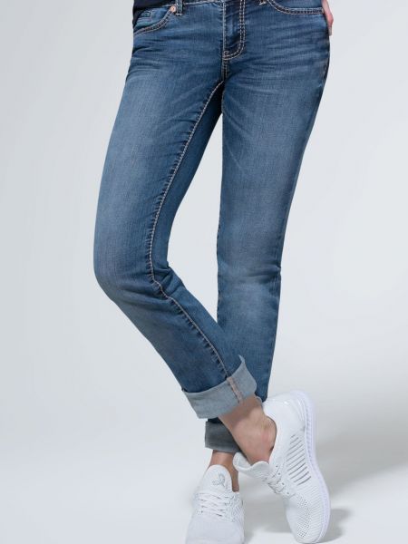 Приталенные джинсы Soccx синие