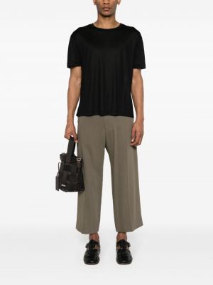 Průsvitné hedvábné tričko Lemaire černé