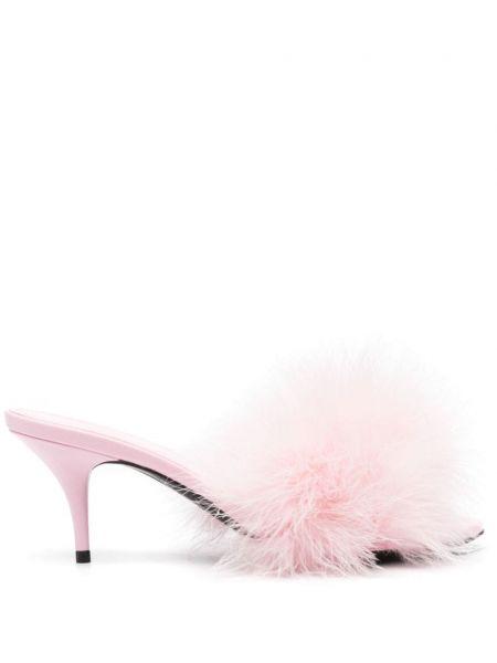 Papuci tip mules Balenciaga roz