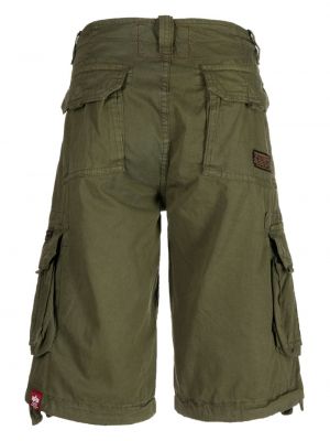 Shorts cargo en coton avec poches Alpha Industries vert