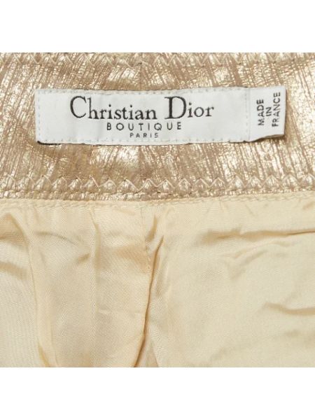 Pantalones de cuero Dior Vintage amarillo