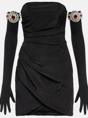 Черное платье мини David Koma