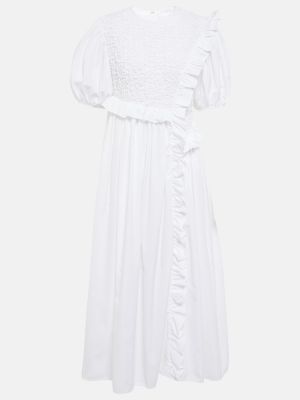 Sukienka midi z falbankami Cecilie Bahnsen biała
