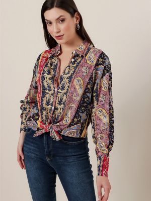 Oversized košile s paisley potiskem By Saygı
