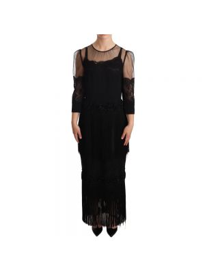 Sukienka midi koronkowa Dolce And Gabbana czarna