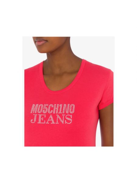 Camiseta de algodón Moschino rojo